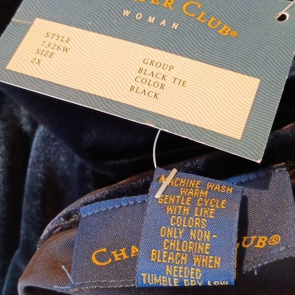 Charter Club Velvet Embroidered Evening  Dress. Velvet. Maxi. Black Tie - Picture 10 of 13